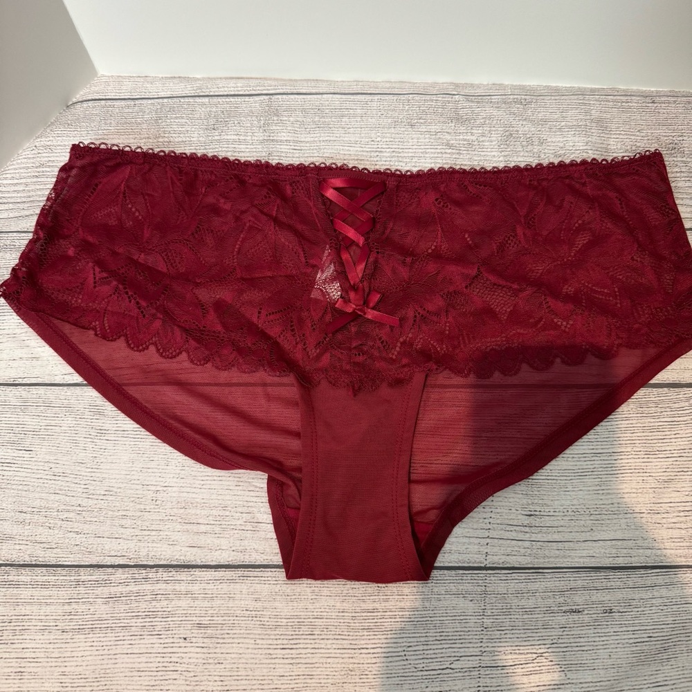 Adore Me Red Lace Hipster Panties